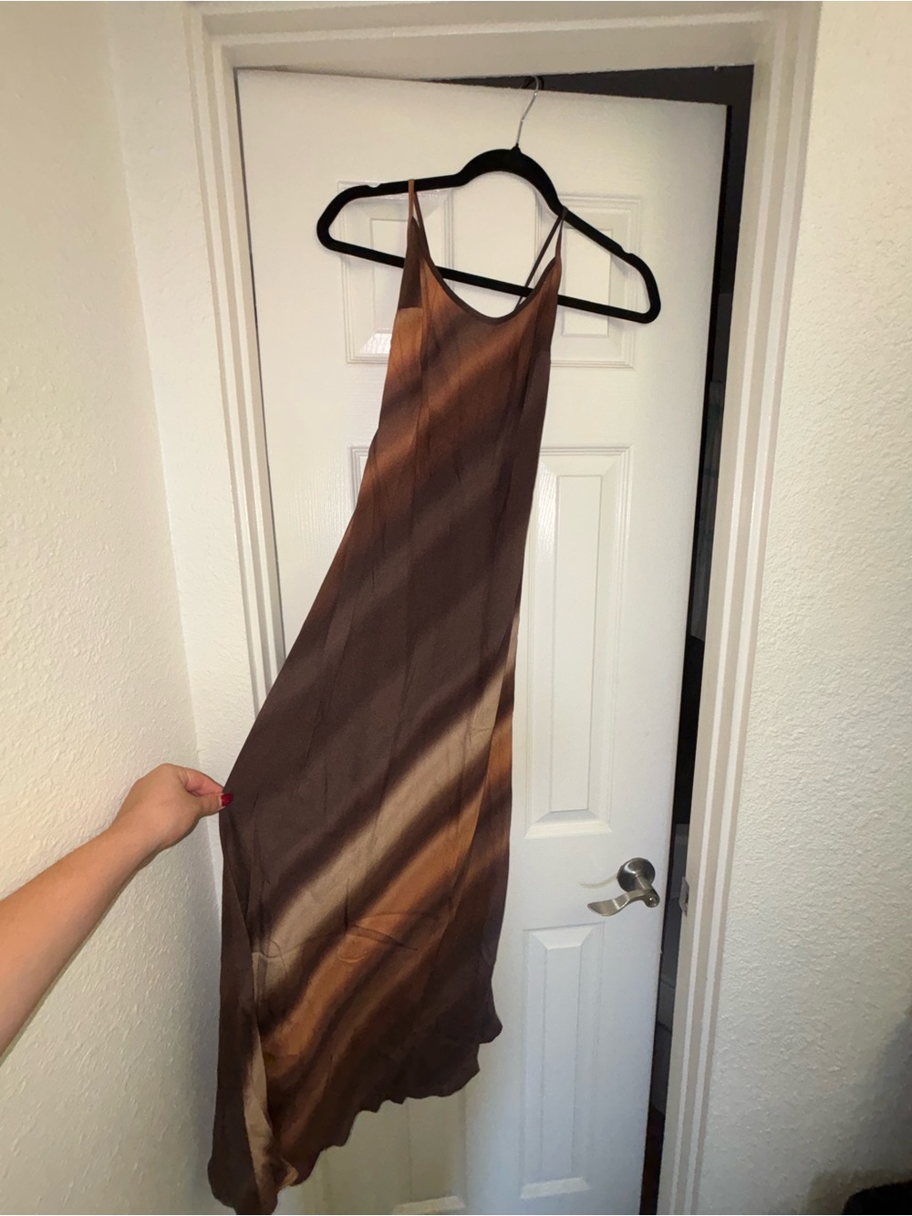 Princess Polly Brown Stripe Maxi Dress